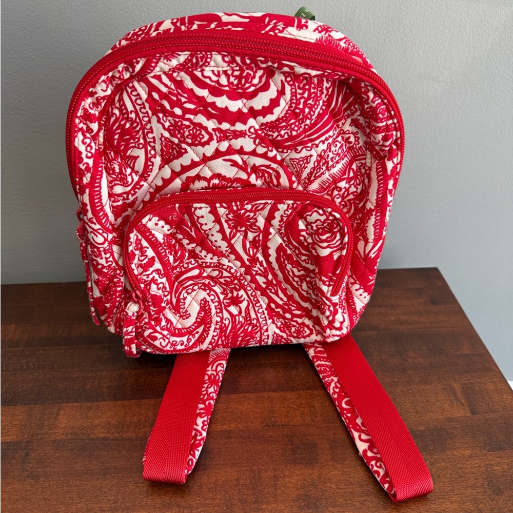 VERA BRADLEY Mini Banbury Cotton Backpack Paisley Key